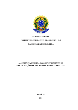 ilb t&acirc;nia maria de oliveira a audi&ecirc;ncia p&uacute;blica como instrumento de