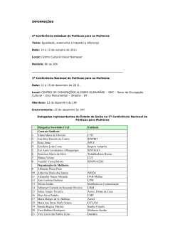 Delegadas Sociedade Civil Entidade Centrais Sindicais 1 Ailma