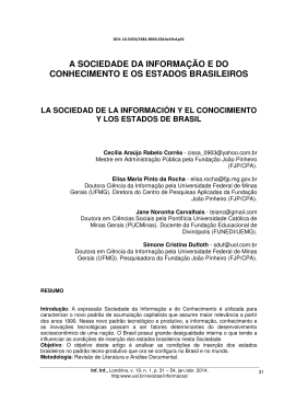A SOCIEDADE DA INFORMA&Ccedil;&Atilde;O E DO CONHECIMENTO - RI-FJP