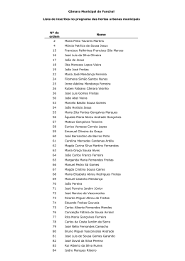 N&ordm; de ordem Nome 2 Maria Pinto Tavares Martins 4 M&aacute;rcia Patr&iacute;cia