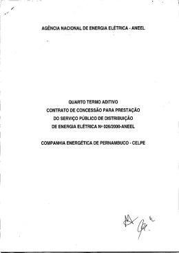 QUARTO TERMO ADITIVO OONTRATO OE cONcEssÃO