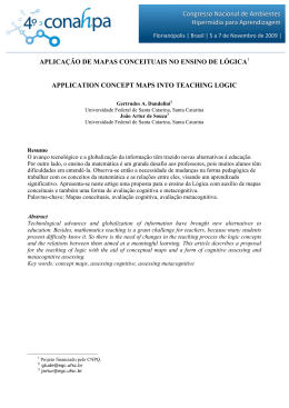 Aplica&ccedil;&atilde;o de Mapas Conceituais no Ensino de L&oacute;gica