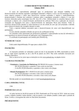 Programa&ccedil;&atilde;o Curso Desenvolvedores
