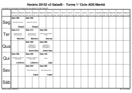 Hor&aacute;rio de Aula - Faculdade de Tecnologia de Carapicu&iacute;ba