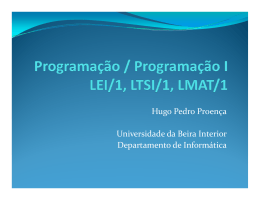 Hugo Pedro Proen&ccedil;a Universidade da Beira Interior Departamento