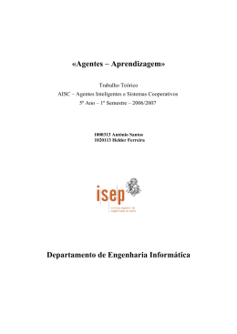 Agentes - Aprendizagem - Departamento de Engenharia Inform&aacute;tica