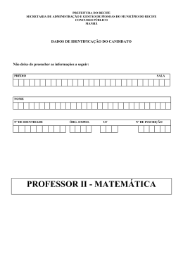prova professor ii