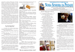 Informativo Agosto.cdr - Paróquia Nossa Senhora da Piedade