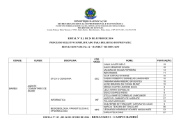 RESULTADO PARCIAL 12 - BAMBUI - EDITAL 113