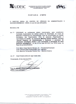 PORTARIA n&deg;027l12 - Esag