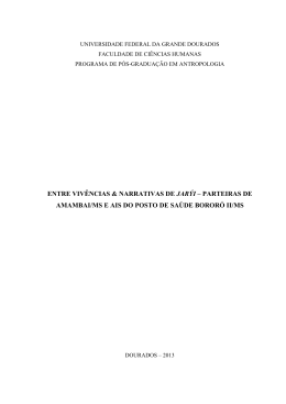 entre viv&ecirc;ncias & narrativas de jar&yacute;i