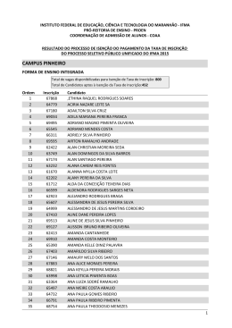 55. Resultado Isen&ccedil;&atilde;o - Campus Pinheiro