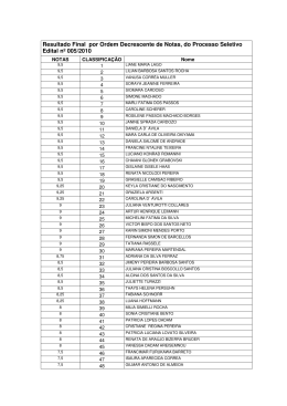 Resultado Final edital 005/2010
