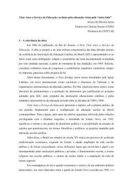 Vinte Anos a Servi&ccedil;o da Educa&ccedil;&atilde;o: as lutas pela educa&ccedil;&atilde;o