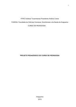 Projeto Pedag&oacute;gico