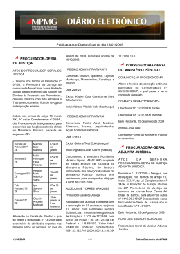 Publicacao do Diário oficial do dia 16/01/2009 PROCURADOR