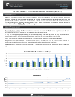 XP Gaia Lote I FII &ndash; Fundo de Investimento Imobili&aacute;rio