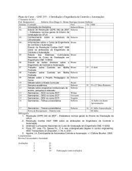 Introdu&ccedil;&atilde;o a Engenharia de Controle e Automa&ccedil;&atilde;o - DEG
