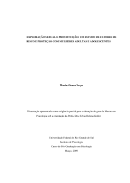 EXPLORA&Ccedil;&Atilde;O SEXUAL E PROSTITUI&Ccedil;&Atilde;O