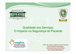 Seguran&ccedil;a do paciente