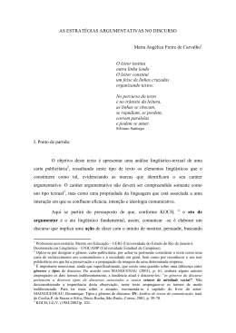 As Estrat&eacute;gias de Argumentatividades no Discurso