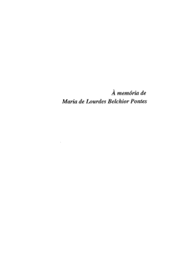 &Agrave; mem&oacute;ria de Maria de Lourdes Belchior Pontes