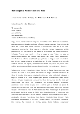 Homenagem a Maria de Lourdes Reis
