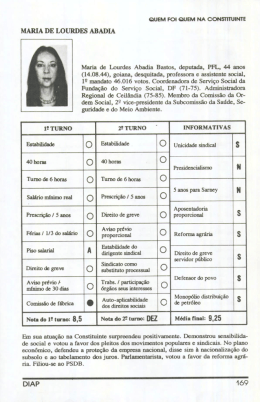 QUEM Foi QUEM NA coNsmulmr MARIA DE LOURDES
