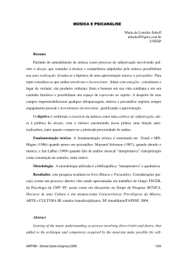 MÚSICA E PSICANÁLISE Maria de Lourdes Sekeff mlsekeff@giro