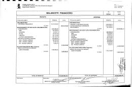 BALANCETE FINANCEIRO 0 - Assembléia Legislativa de Sergipe