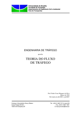 TEORIA DO FLUXO DE TR&Aacute;FEGO