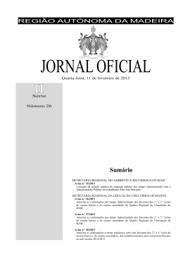 JORNAL OFICIAL - Governo Regional da Madeira