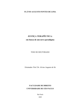 Justi&ccedil;a terap&ecirc;utica: em busca de um novo paradigma