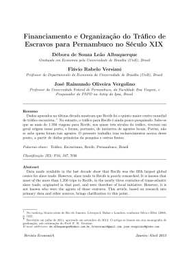 Financiamento e organiza&ccedil;&atilde;o do tr &aacute;fico de escravos para
