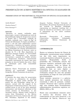 preserva&ccedil;&atilde;o do acervo hist&oacute;rico da oficina guaianases de gravuras