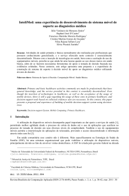 InteliMed: uma experi&ecirc;ncia de desenvolvimento de sistema m&oacute;vel