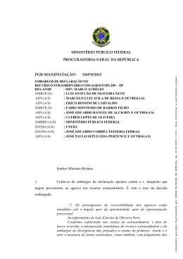 &Iacute;ntegra da manifesta&ccedil;&atilde;o - Mpf