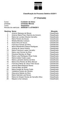 (1&ordf; Chamada)