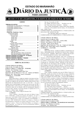 I&Aacute;RIO DA JUSTI&Ccedil; - Portal do Poder Judici&aacute;rio do Estado do Maranh&atilde;o