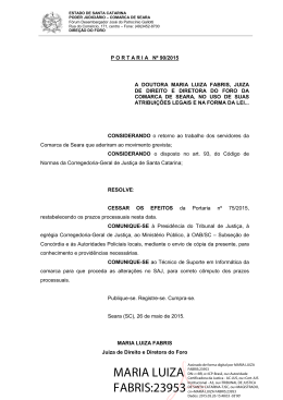 MARIA LUIZA FABRIS:23953 - Tribunal de Justiça de Santa Catarina