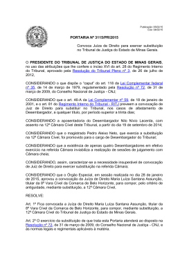 PORTARIA Nº 3115/PR/2015 Convoca Juíza de Direito para exercer