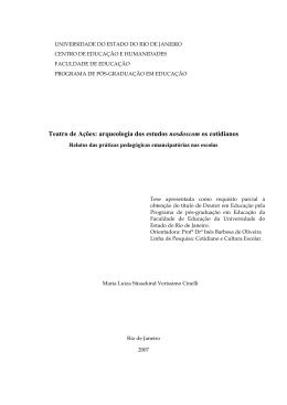 Teatro de A&ccedil;&otilde;es: arqueologia dos estudos nosdoscom os
