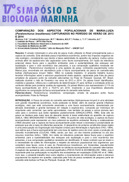 (Paralonchurus brasiliensis) CAPTURADOS NO PER&Iacute;ODO DE