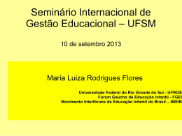 Drª Maria Luiza Rodrigues Flores - uncme