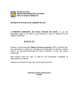 Decreto nº 018 - Márcio Ferreira de Amorim