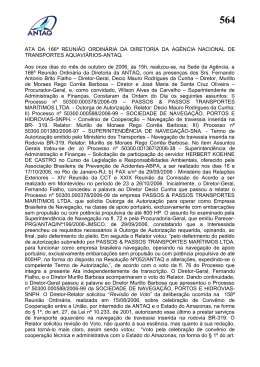 ATA DA 166ª REUNIÃO ORDINÁRIA DA DIRETORIA DA AGÊNCIA