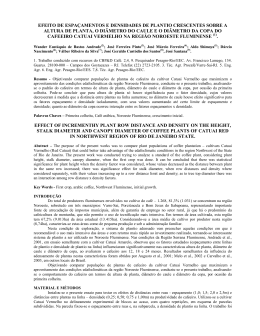 efeito de espa&ccedil;amentos e densidades de plantio
