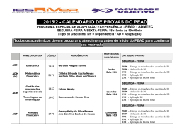 hor&aacute;rio de pead 2015/2