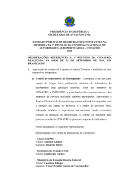 1&ordf; reuni&atilde;o - Secretaria de Avia&ccedil;&atilde;o Civil