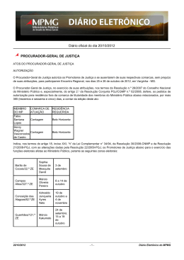 Diário oficial do dia 20/10/2012 PROCURADOR